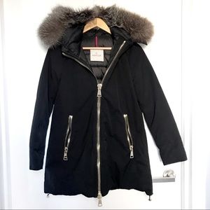 MONCLER parka goose down quilted lined gold zipper